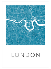 Londra Mavi̇ Hari̇ta - Art Print